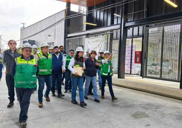 Recorre Delfina Gómez obras del Trolebús Chalco-Santa Martha