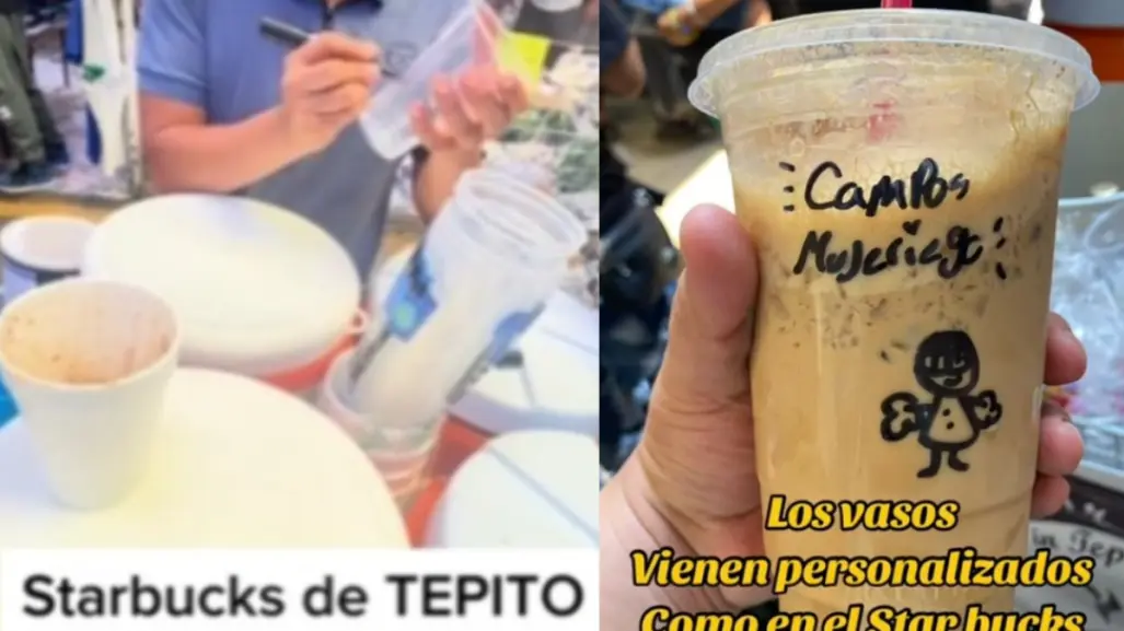 Starbucks de Tepito, comerciante se vuelve viral con cafés personalizados