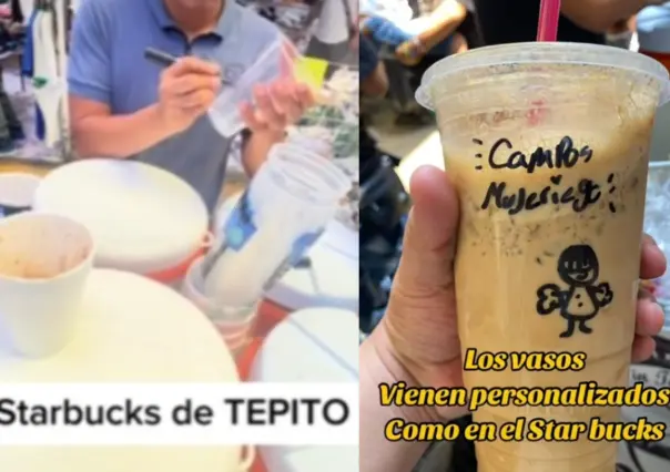 Starbucks de Tepito, comerciante se vuelve viral con cafés personalizados