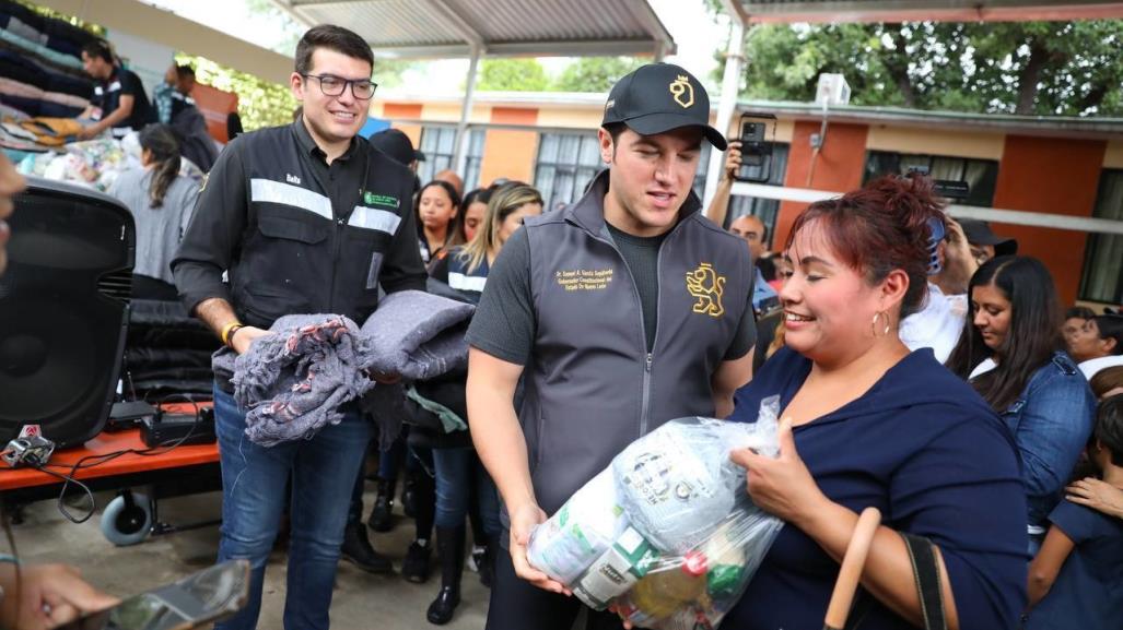 Gobernador Samuel García lleva ayuda al sur de Nuevo León tras tormenta Alberto