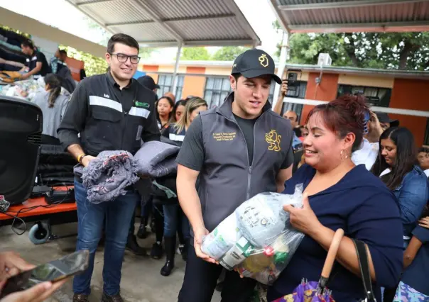 Gobernador Samuel García lleva ayuda al sur de Nuevo León tras tormenta Alberto