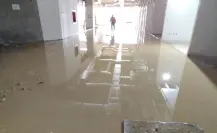 Inundada obra del nuevo hospital ISSSTE en Tampico