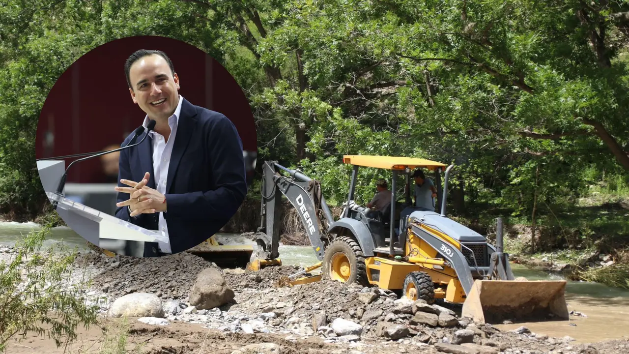 Maquinaria pesada enviada por el Gobierno de Coahuila en apoyo al municipio de Santiago, Nuevo León / Foto: Gobierno Municipal de Arteaga