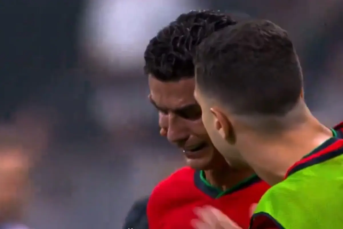 Cristiano Ronaldo llorando luego de fallar un penal Foto: X(Twitter) @AdriRM33