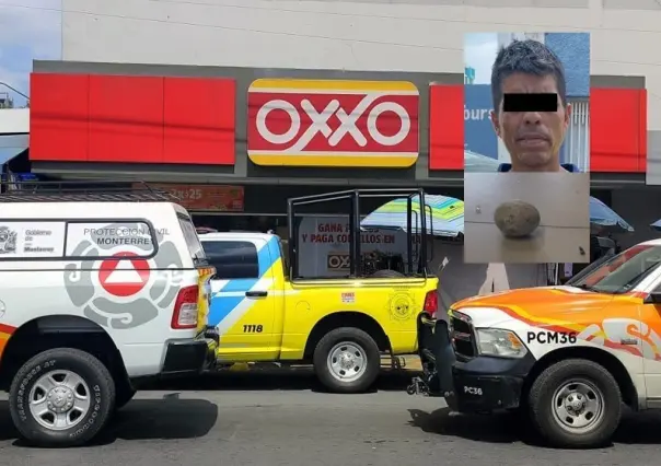 Detienen a hombre por daños a tienda y agresión a mujer embarazada en Monterrey