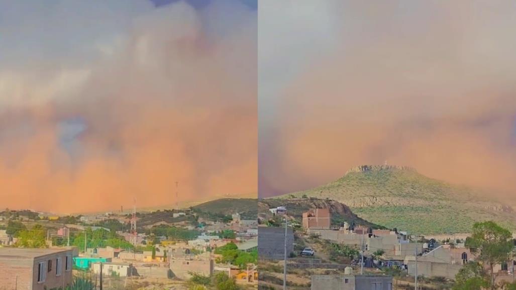 Impresionante tormenta de polvo del Sahara en Sombrerete, Zacatecas (VIDEO)