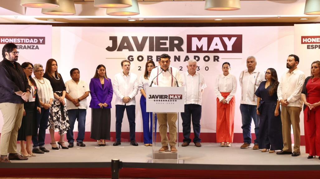 Presenta Javier May su gabinete para gobernar Tabasco