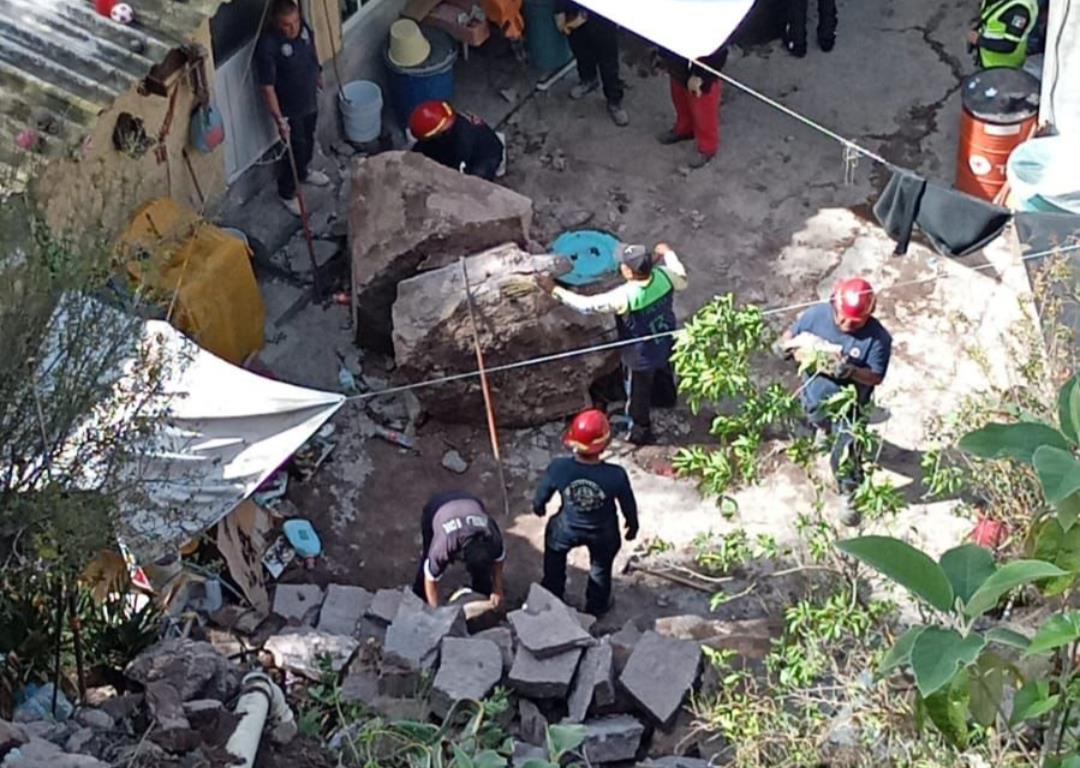 Las rocas tenían un peso aproximado de entre 3 y 5 toneladas. Imagen: Gob. Tlalnepantla.