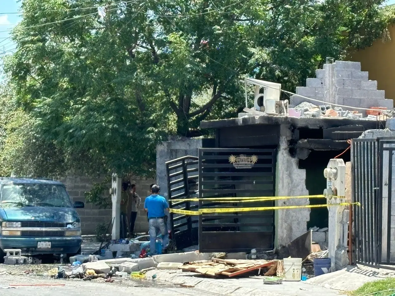 El pasado viernes 14 de junio por la noche se registró una explosión en la colonia San Marcos en el municipio de Escobedo, que dejó 2 muertos. Foto: Diego Beltrán.