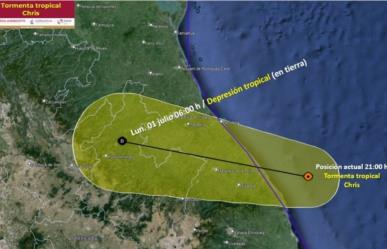 Tormenta tropical Chris toca tierra en Veracruz