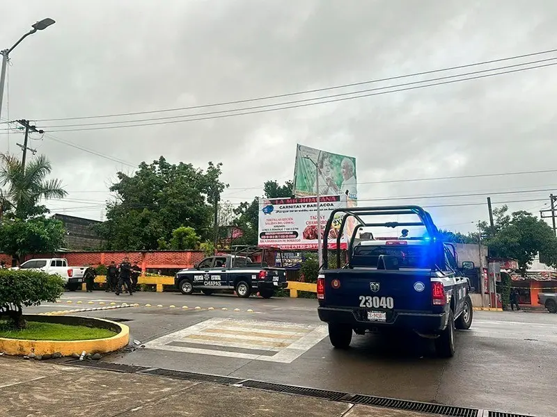 Elementos de la policía de Chiapas para comenzar las indagatorias. Foto: Expansión.