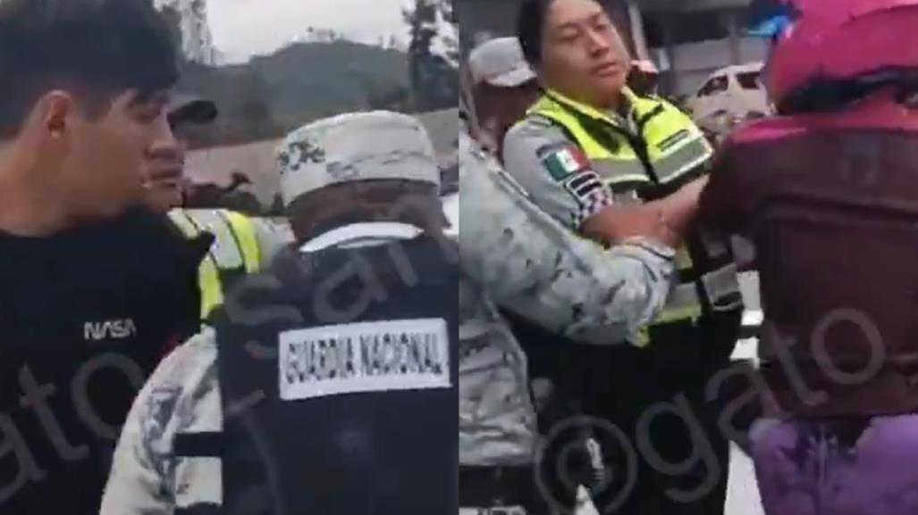 #VIDEO: Bikers agreden a la Guardia Nacional en la caseta de Tlalpan