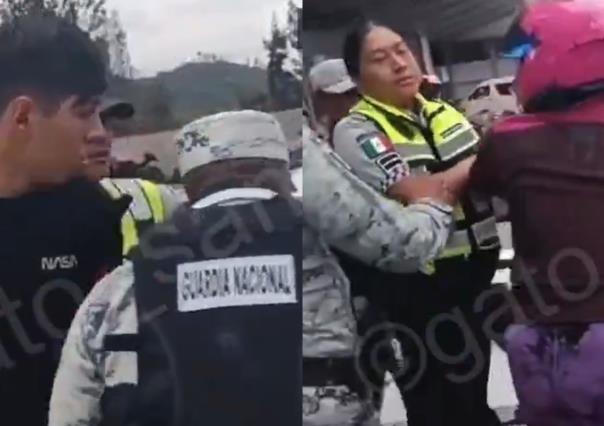 #VIDEO: Bikers agreden a la Guardia Nacional en la caseta de Tlalpan