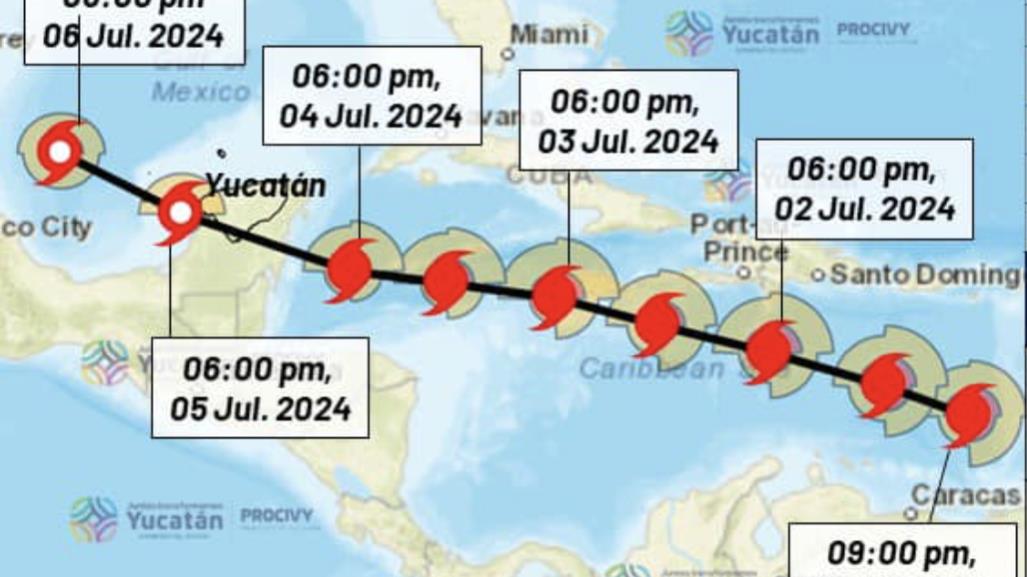 Beryl mantiene su trayectoria hacia la Península de Yucatán con categoría 5