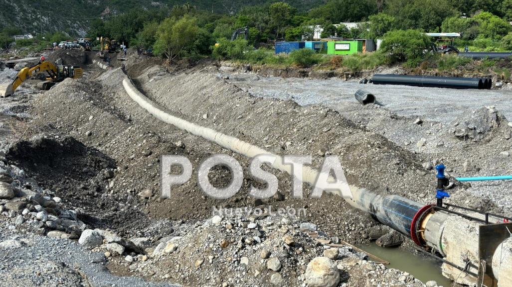 Reaparece fuga en conexión de tubería en Río Santa Catarina