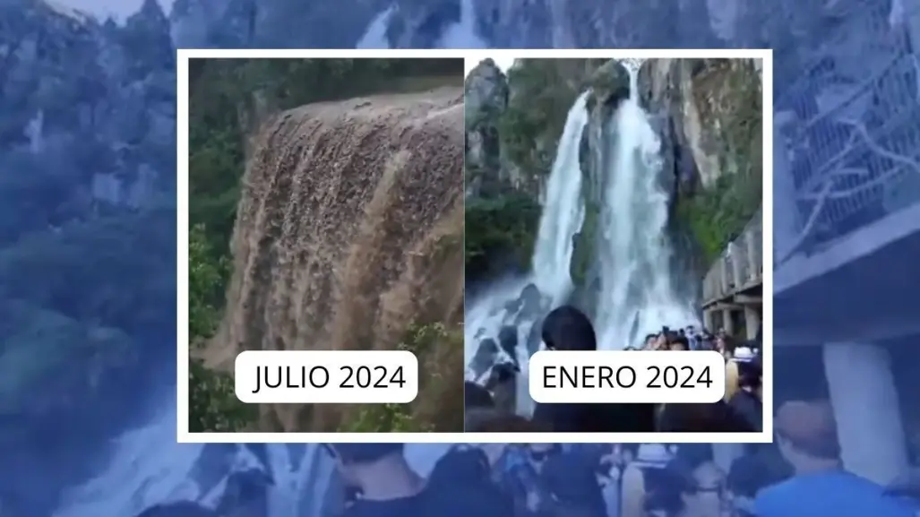 ¡Espectacular!, Cascada del Salto de Quetzalapan, Puebla recupera flujo de agua