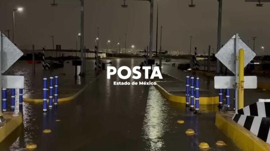 Lluvia vuelve a causar afectaciones en Circuito Exterior Mexiquense