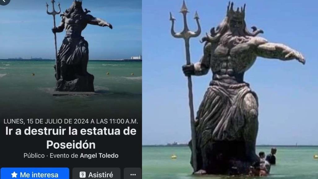 ¿Por qué yucatecos quieren derrumbar estatua de Poseidón? Esto sabemos