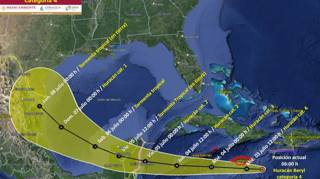 Quintana Roo se prepara para la llegada del Huracán Beryl
