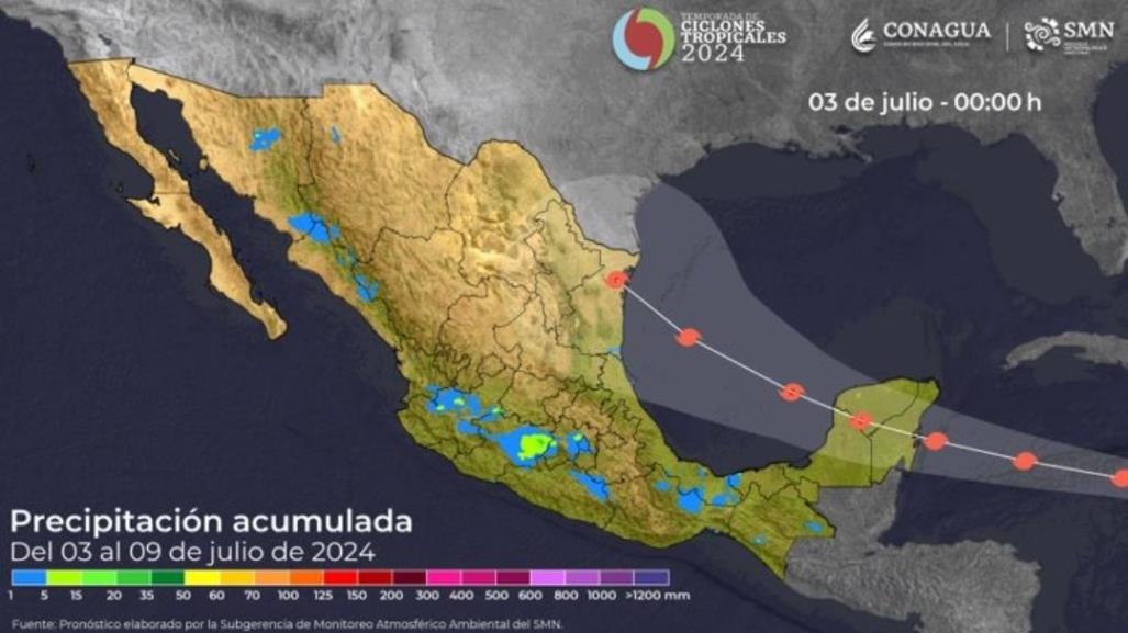 Beryl podría llegar como huracán categoría 1 a costas de Tamaulipas