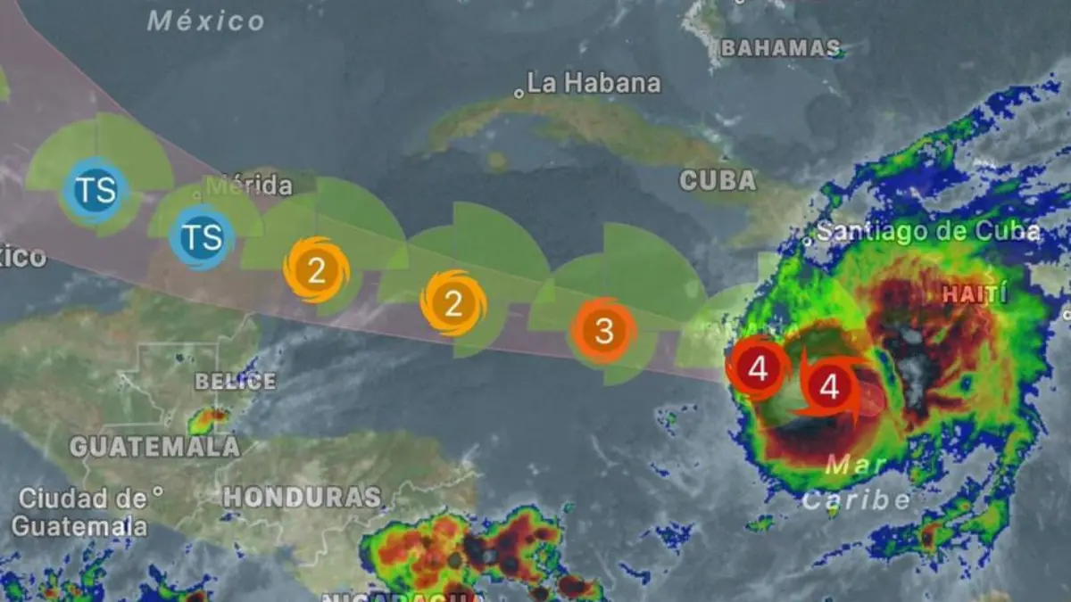 Beryl tocaría tierras yucatecas como huracán categoría 1 Foto: Cortesía