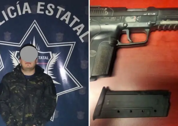 Traía un pistolón, y lo atraparon