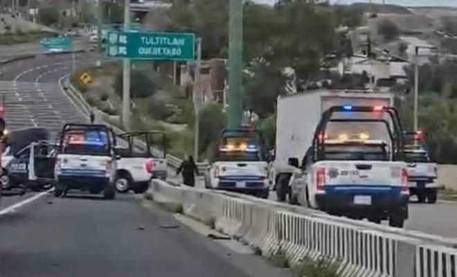 Tiroteo y persecución desatan alerta en la autopista Chamapa-Lechería. Foto: RRSS