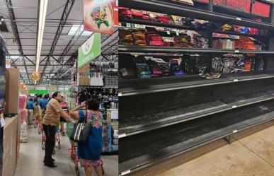 Yucatecos realizan compras de pánico ante la alerta por Huracán Beryl