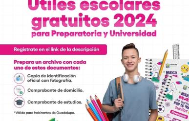 Inscripciones abiertas para recibir útiles escolares en Guadalupe