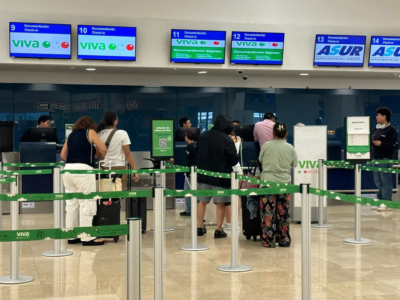 Aeropuerto Crescencio Rejón de Mérida, cancela 36 operaciones aéreas debido al huracán Beryl. Foto: Alejandra Vargas