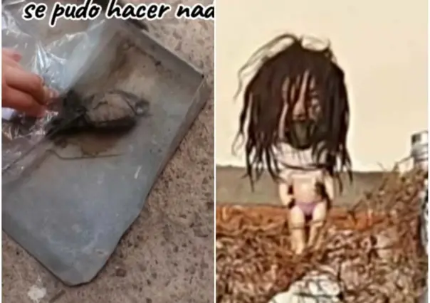 ¿Brujería? Mujer encuentra espeluznante muñeco en su casa (VIDEO)