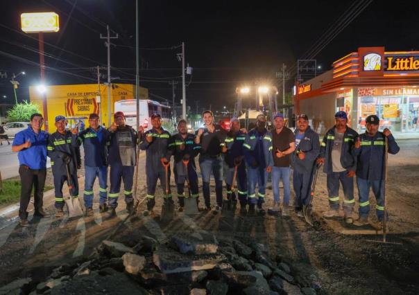 Alcalde de Pesquería inicia trabajos para solucionar baches