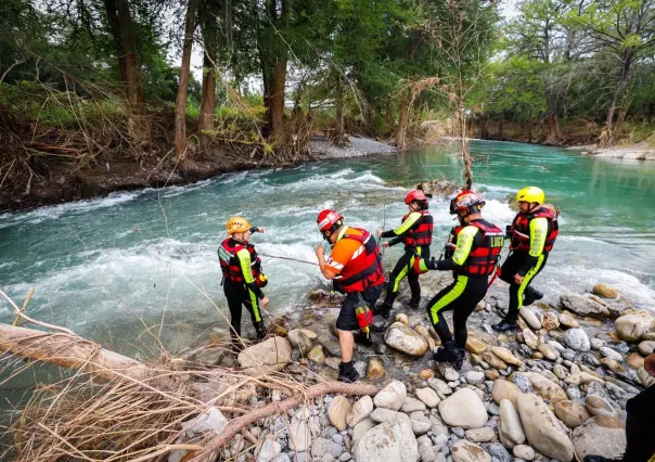 Capacita Protección Civil de Monterrey a rescatistas en río Ramos