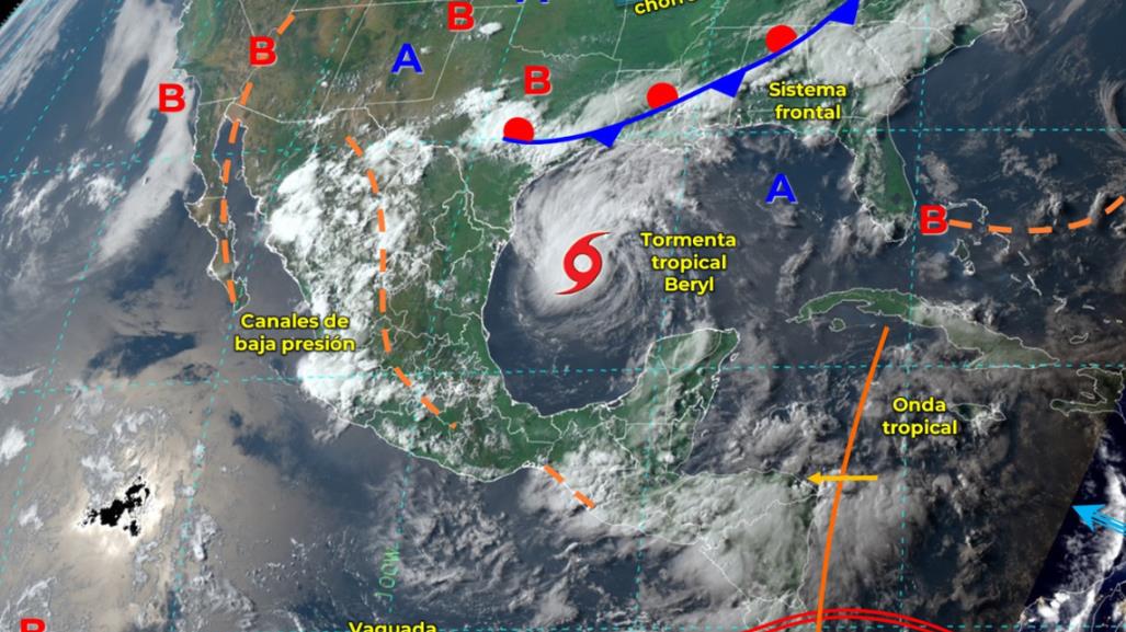 Pronóstico de lluvias en Nuevo León por tormenta tropical Beryl