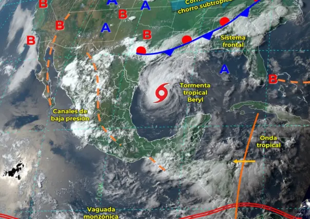 Pronóstico de lluvias en Nuevo León por tormenta tropical Beryl