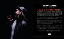 Danny Ocean pospone su concierto en Mérida por el paso del huracán Beryl