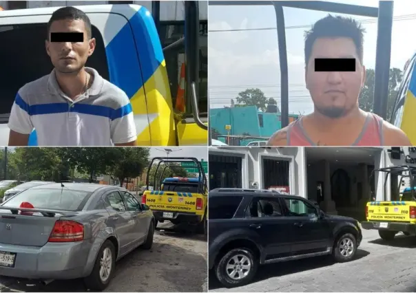 Tres hombres son detenidos por presunto robo de vehículos en Monterrey