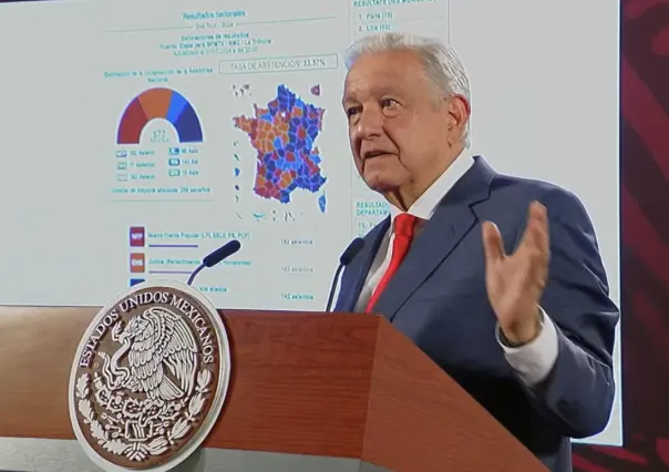 AMLO celebra triunfo de la izquierda en elecciones legislativas de Francia