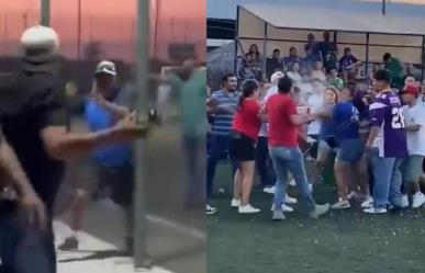 ¡Vuelan caguamas en Torreón! Reportan riña en canchas de futbol La Bombonera