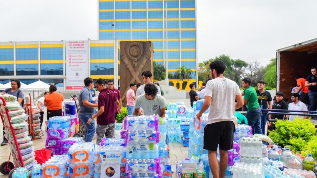 UANL recolecta víveres para familias afectadas por tormenta tropical Alberto