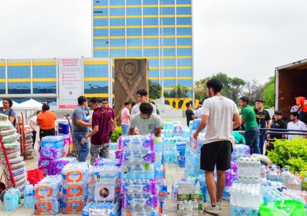 UANL recolecta víveres para familias afectadas por tormenta tropical Alberto