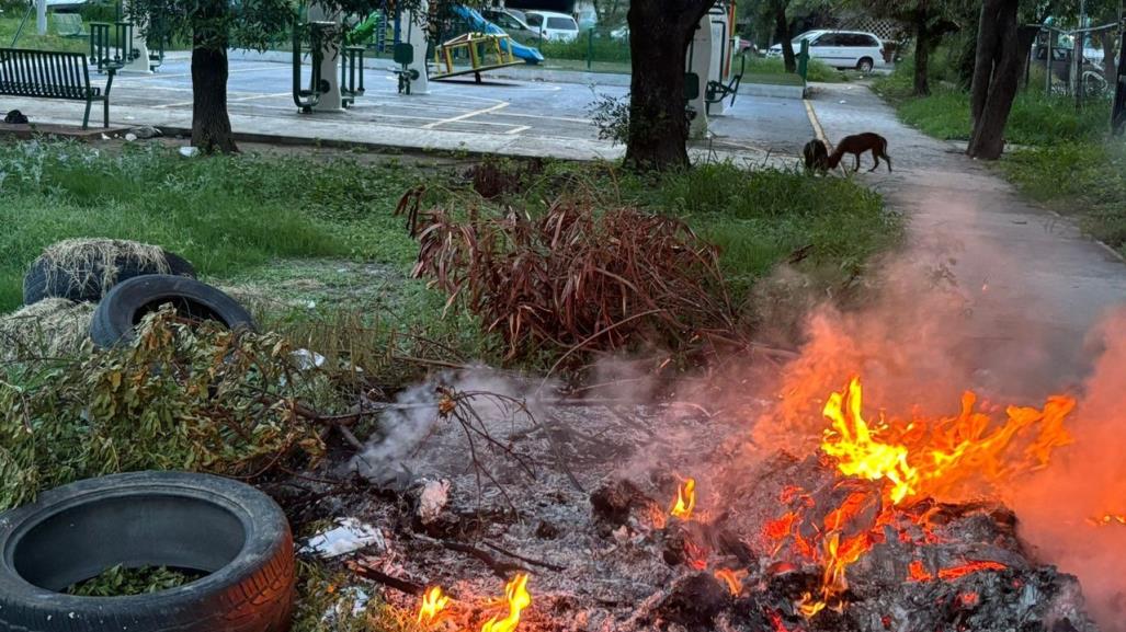 Olvidan recoger la basura y se incendia en Monterrey