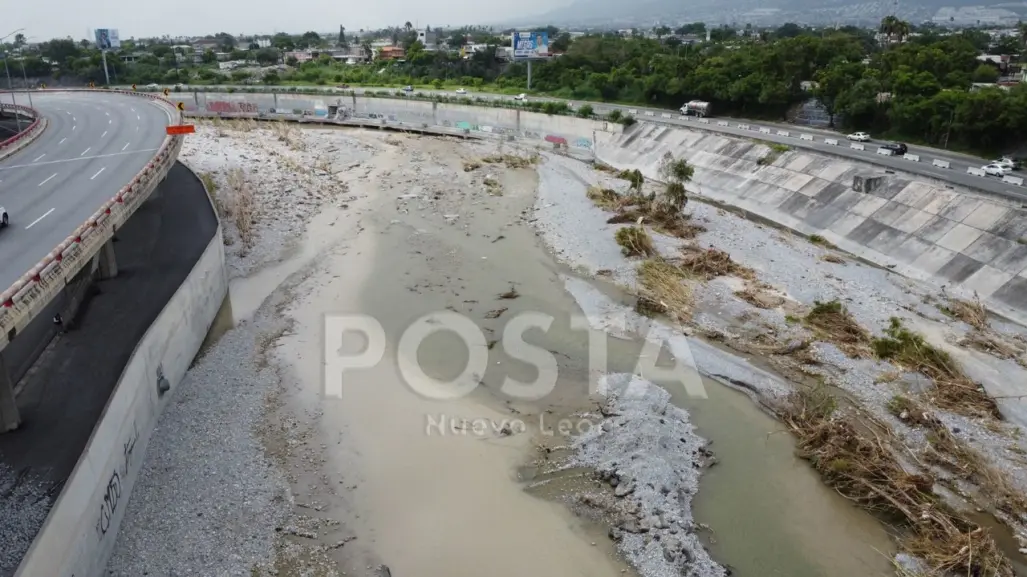 Barre tormenta tropical Alberto arbustos a lo largo del río Santa Catarina