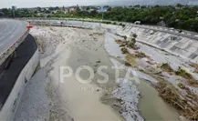 Barre tormenta tropical Alberto arbustos a lo largo del río Santa Catarina