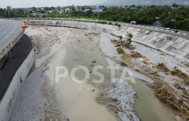 Barre tormenta tropical Alberto arbustos a lo largo del río Santa Catarina