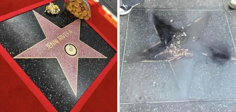 Vandalizan nuevamente estrella de Jenni Rivera y Selena en Hollywood (VIDEO)