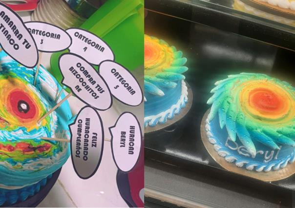 Usuarios comparten pasteles creativos inspirados en el huracán Beryl