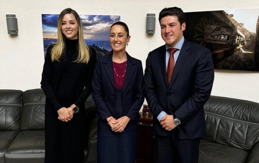 Claudia Sheinbaum se reúne con Samuel García y Mariana Rodríguez