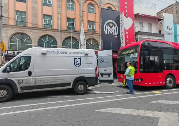 Muere mujer atropellada por unidad de Metrobús en la alcaldía Cuauhtémoc