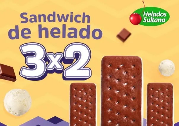 Helados Sultana ofrece 3x2 en sándwiches de helado durante todo julio